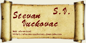Stevan Vučkovac vizit kartica